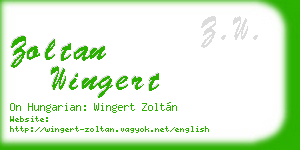 zoltan wingert business card
